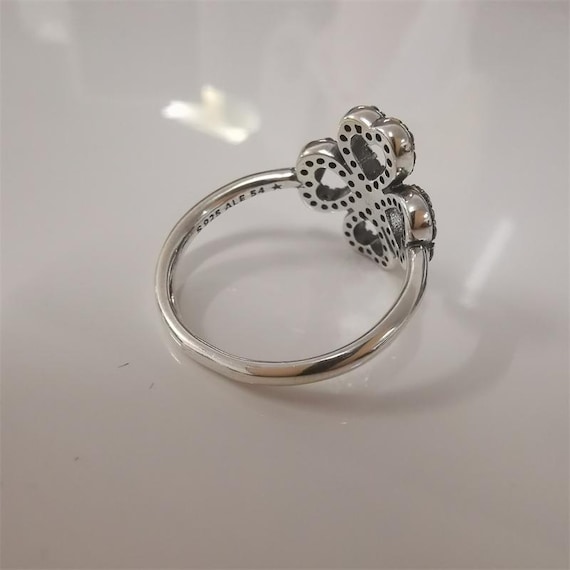 Petals of Love Pandora Hearts Clover Ring Etsy Canada