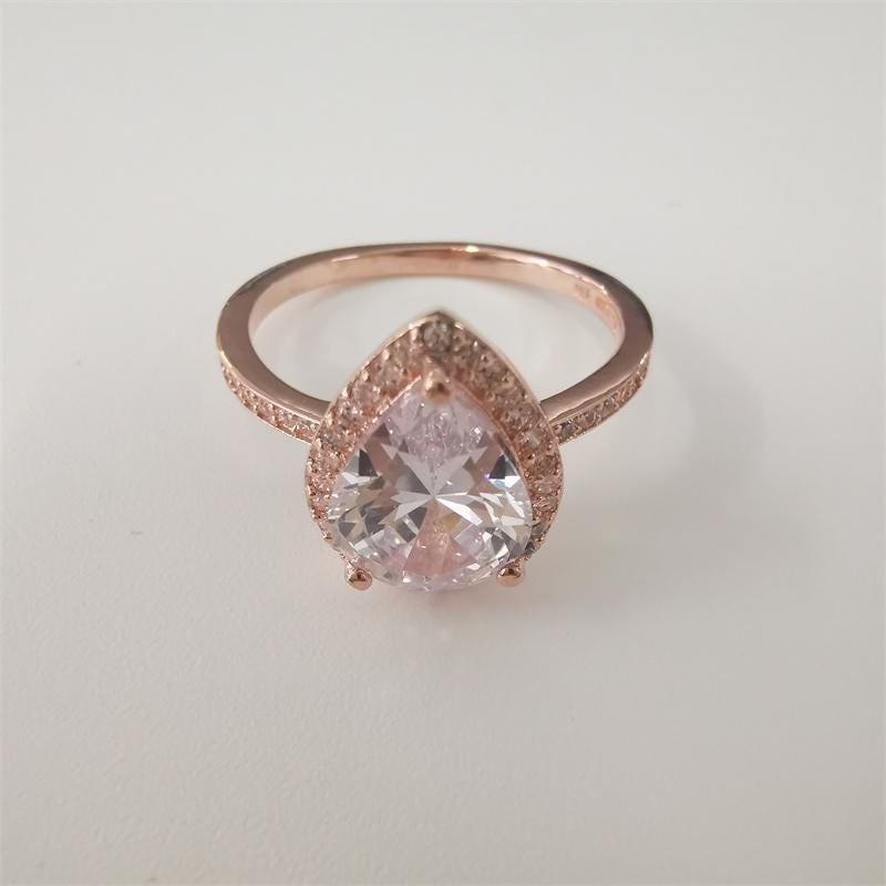 Pandora rose teardrop ring best sale