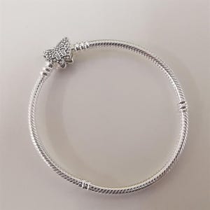 pandora 925 butterfly clasp snake chain bracelet