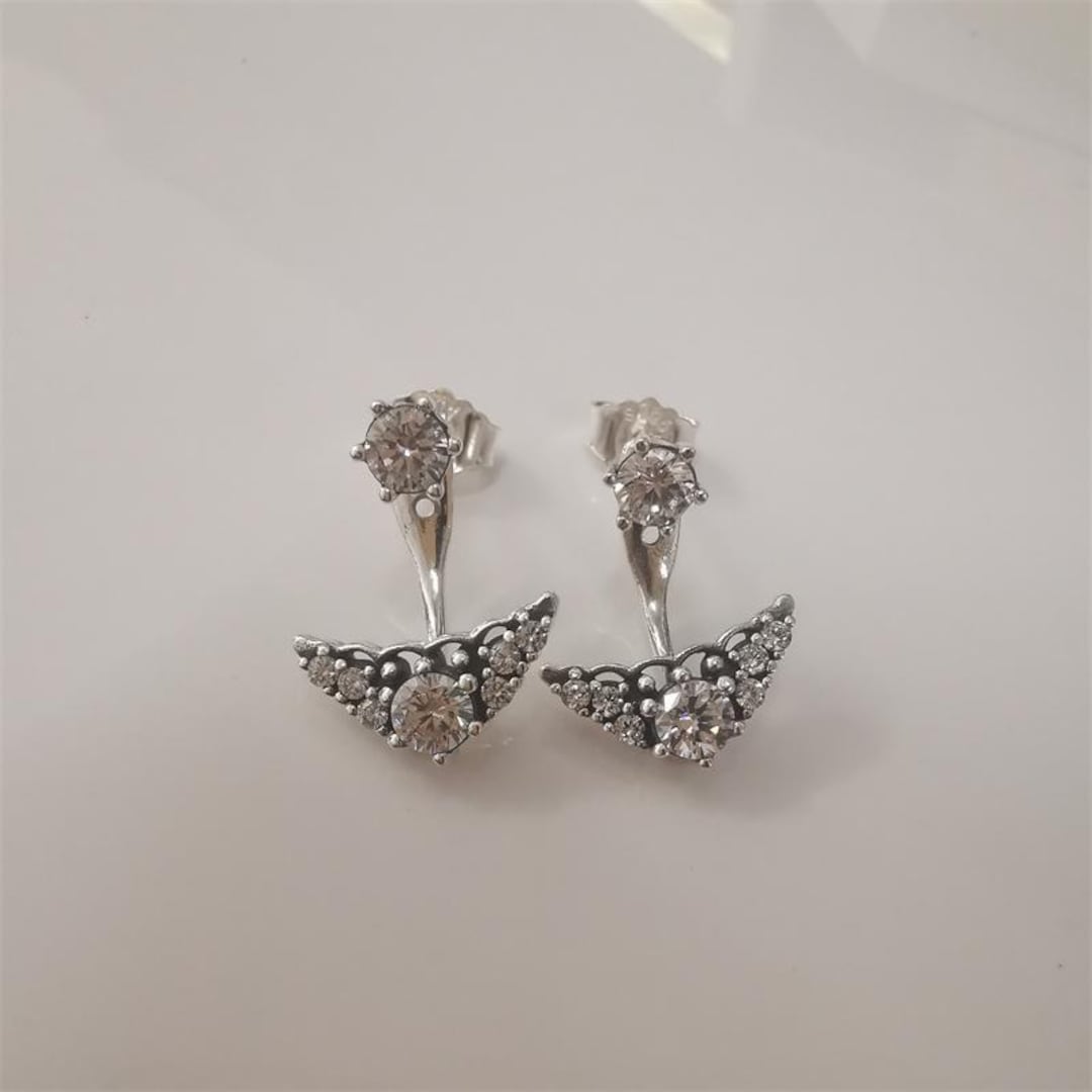 Pandora S925 Silver Fairy Tale Coronal Studded Arrowhead Stud