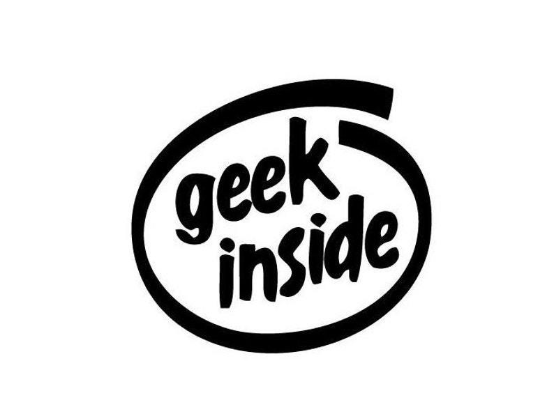 Geek Oval car window bumper sticker decal 5/" x 3/"
