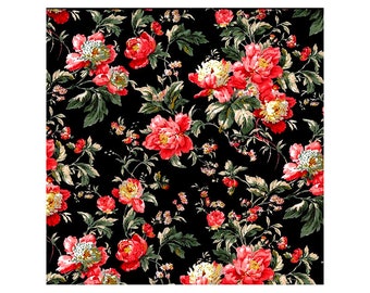 100/% Coton Popeline Tissu Rose /& Hubble Mignon Fleurs Jardin Floral Fleurs Robe