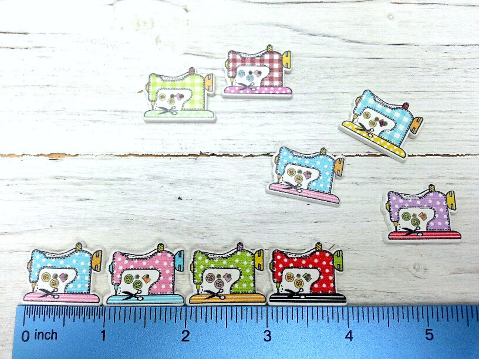 Sewing Machine Buttons Wooden Buttons Sewing Themed Two Hole Etsy UK