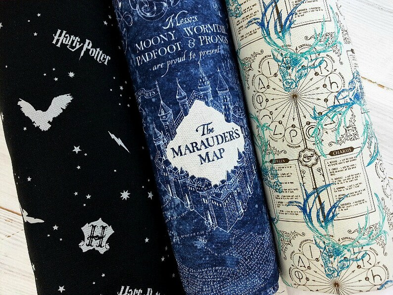 Harry Potter Fabric Cotton Fabric Magic Material Quilting Etsy
