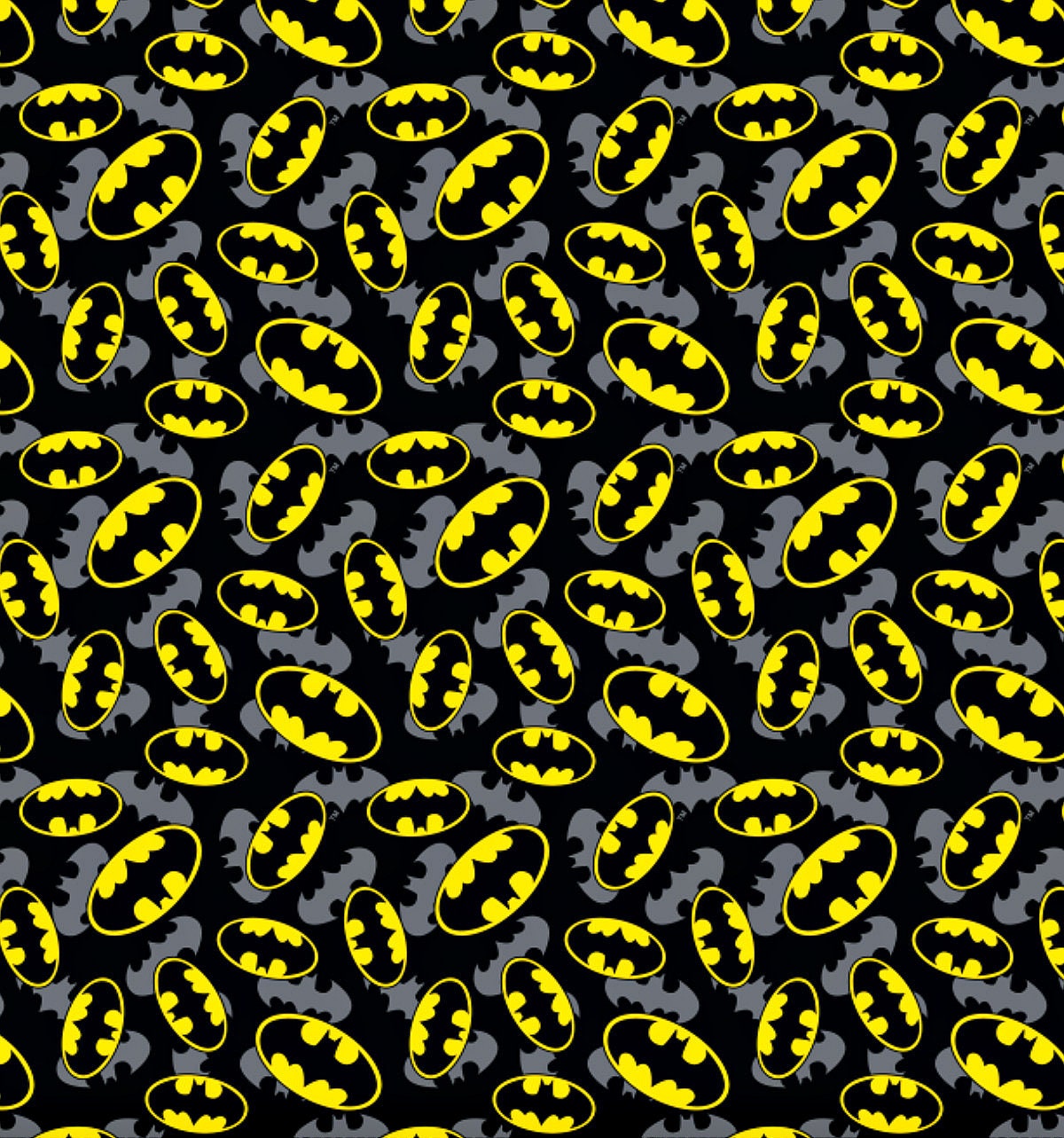 Batman Fabric 100% Cotton Batman Logo Print in Yellow Black - Etsy Hong Kong