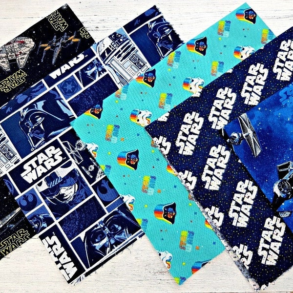 Star Wars Fat Quarter Bundle, Star Wars Fabric, 100% cotton Star Wars Print, Quilting Fabric Bundle, Star Wars Cotton Fat Quarters, Set of 5