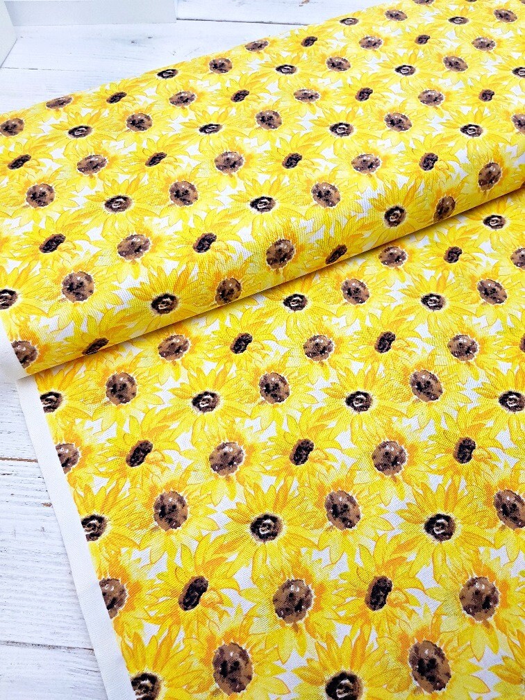 Sunflower Fabric Floral Fabric 100 Cotton Quilting Fabric Etsy