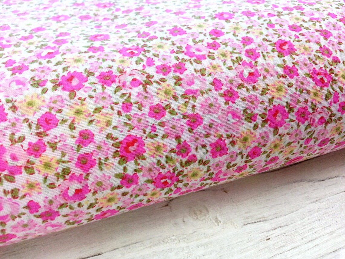 Floral Fabric Poly Cotton Fabric Small Print Fabric Floral Etsy UK floral-fabric-poly-cotton-fabric-small-print-fabric-floral-etsy-uk
