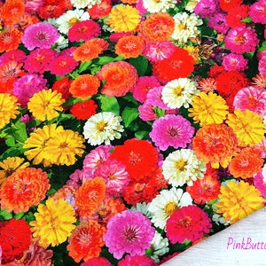Madeliefjesstof, 100% katoen, goudsbloembloemen 150 cm breedte stof, quilten naaien ambachten bloemen materiaal per fat Quarter/halve meter/meter