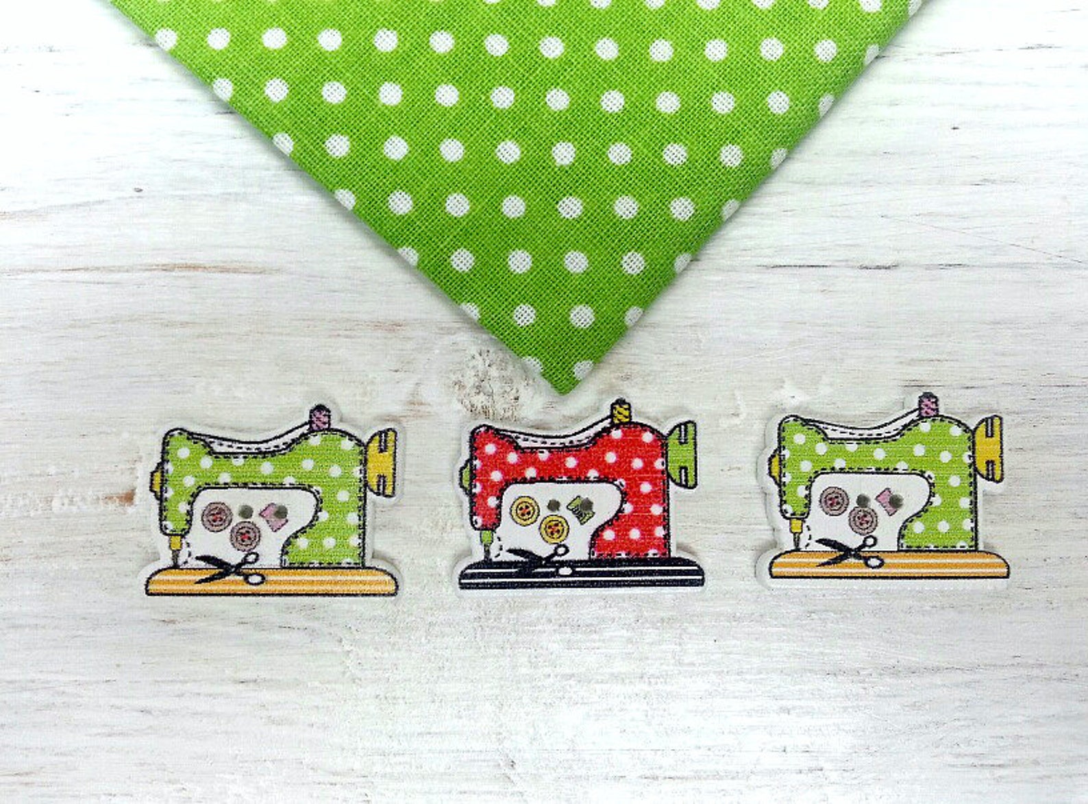 Sewing Machine Buttons Wooden Buttons Sewing Themed Two Hole Etsy UK
