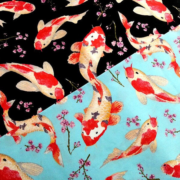 Fish Fabric, Cotton Fabric, Fish Print Cotton, Animal Fabric, Dressmaking Fabric, Sewing Fabric, Fish Material, Fish Cotton, Printed Cotton