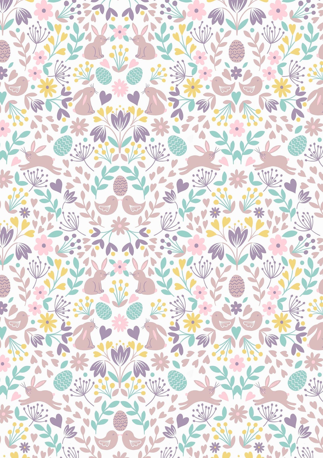 Easter Fabric, 100% Premium Cotton Fabric Lewis & Irene, Bunny Easter ...