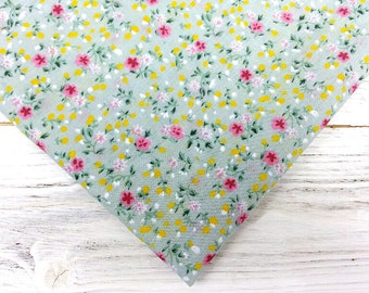Floral Fabric, Polycotton Fabric, Small Print Fabric, Floral Print Material, Quilting Fabric, Flower Print Fabric by the Half Metre/Metre
