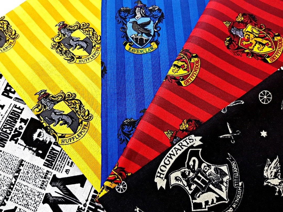 Tissu Harry Potter Poudlard - Fat Quarter 18x21" - Coton 100% - Pour Quilting Et Masques