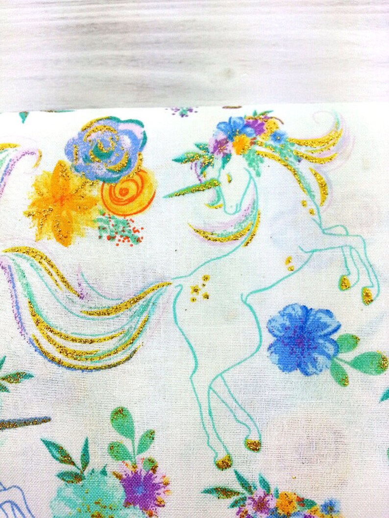 Unicorn Fabric Cotton Fabric Unicorn Material Unicorn Print | Etsy
