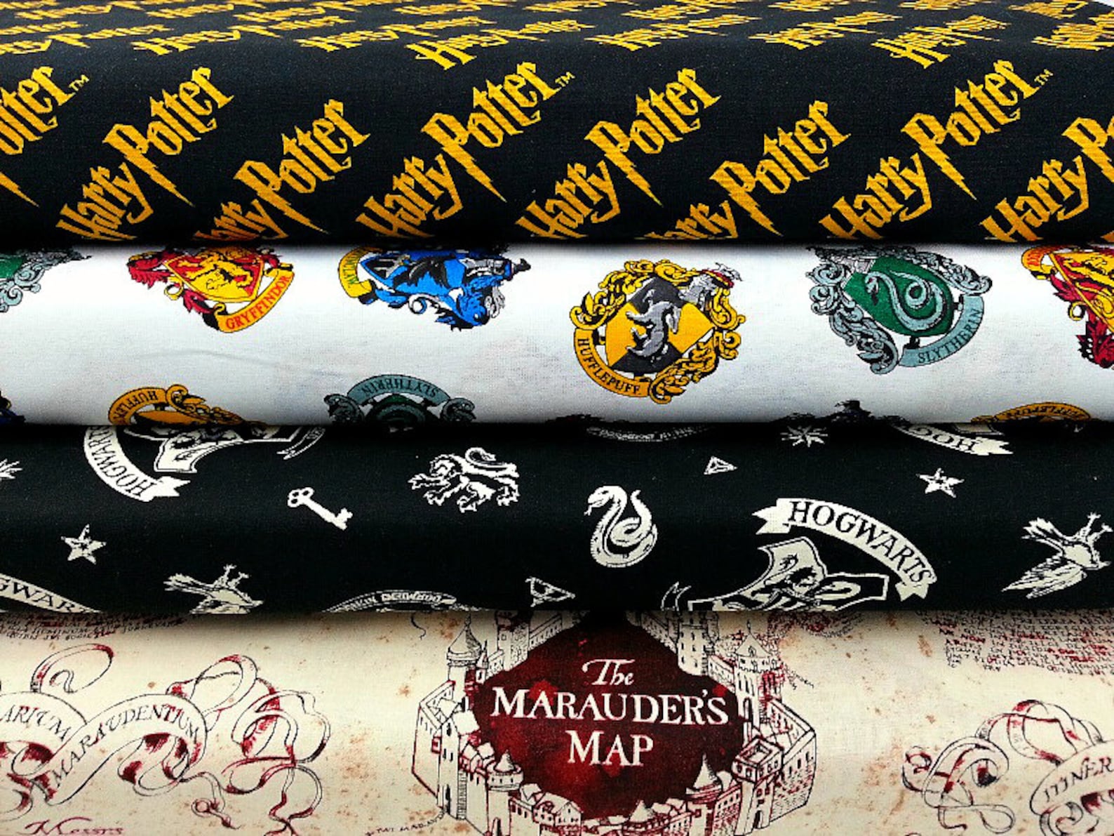 Harry Potter Fabric Cotton Fabric Magic Material Quilting Etsy