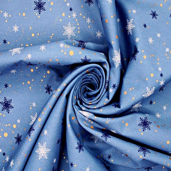 thumbnail image 2 of Cute Christmas Snowflake Cotton Fabric – Perfect For Quilting & Holiday Crafts! 2 of 2