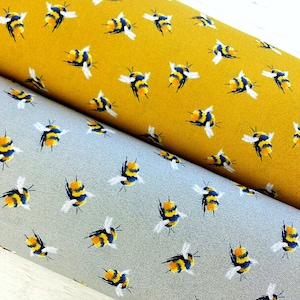 Bumble Bee-stof, katoenstof, insectenstof, quiltstof, katoenprintstof, Bumble Bee, stof per fat Quarter/halve meter/meter