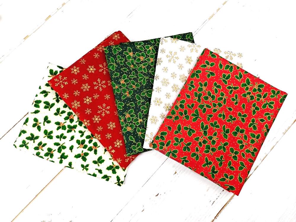 Fat Quarter Tissu Fabric Freedom Festive Friends Red - Coton, Motif Noël