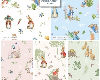 Peter Rabbit Organic Cotton Fabric, Beatrix Potter Quilting Sewing Graft Material, Kids Baby Fabric