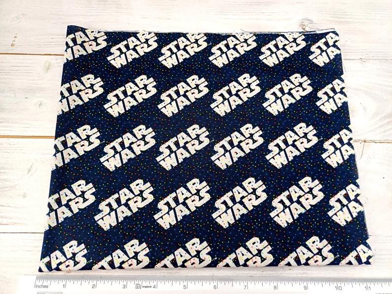 Tissu Star Wars Coton Logo Rebelle - Fat Quarter 18x21 Pouces (environ 46x53 Cm), Bleu, Neuf, Marque Camelot