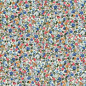 Floral Fabric, 100% Cotton Poplin, Small Flowers Ditsy Daisy Vintage Material, Liberty Style Sewing Fabric by Fat Quarter/Half Metre/Metre
