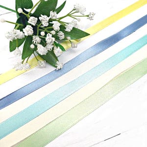 Ribbon Remnants Bundle, Pastel Ribbon Remnants, Ribbon Scrap Bag, Ribbon Scraps, Ribbon Off Cuts, Craft Materials, Multicolour Ribbons Bag