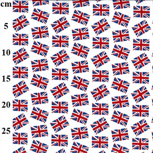 British Flag Polycotton Fabric, Union Jack Flag Fabric, Coronation Celebration Decor Street Party Material by Fat Quarter/Half Metre/Metre image 2