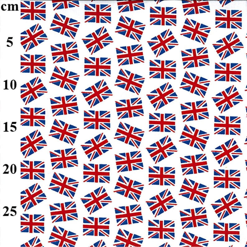 British Flag Polycotton Fabric, Union Jack Flag Fabric, Coronation Celebration Decor Street Party Material by Fat Quarter/Half Metre/Metre image 2