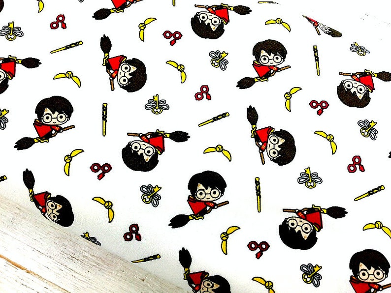 Harry Potter Fabric Cotton Fabric Magic Material Quilting Etsy