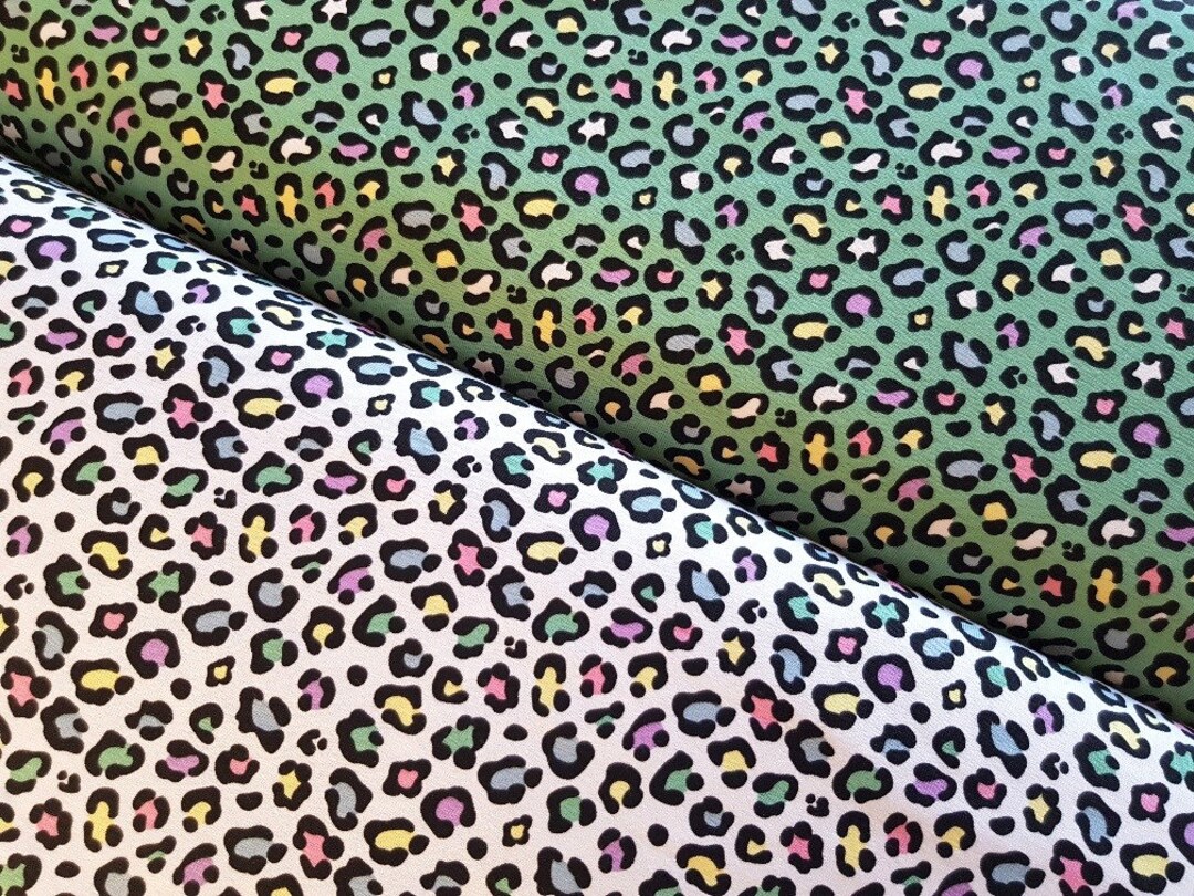 Leopard Jersey Fabric, 150 Cm Wide Tshirt Dressmaking Fabric, Children