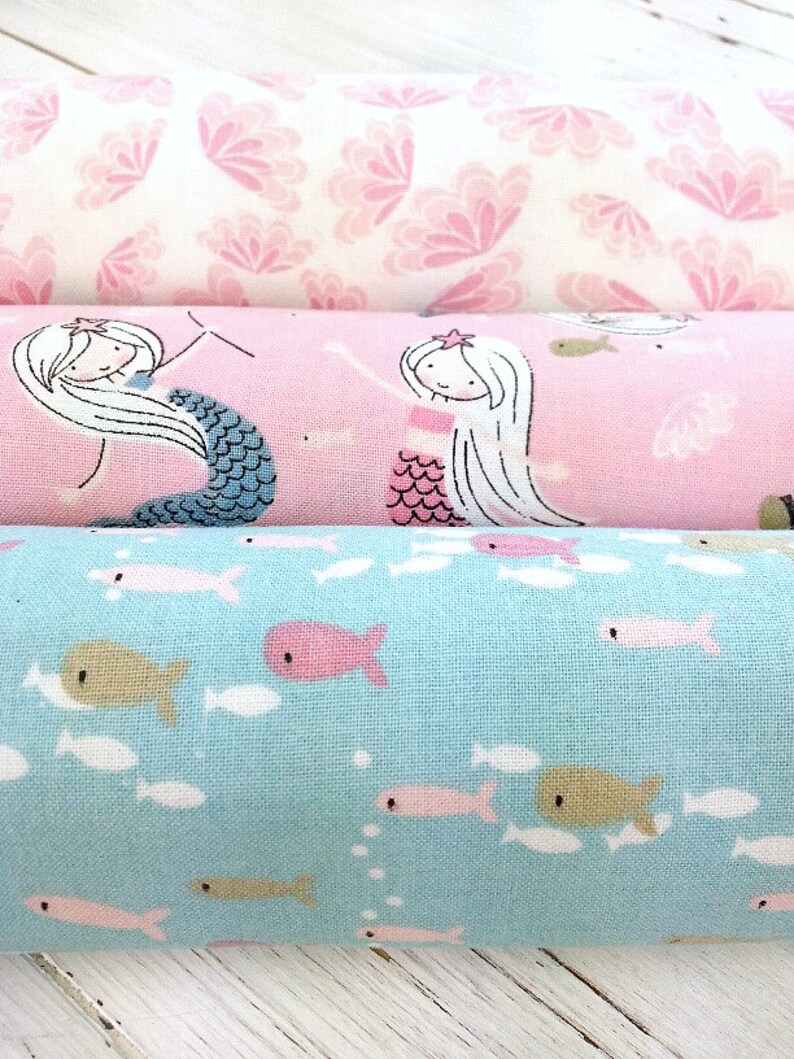 Mermaid Fat Quarter Bundle Cotton Fabric Bundle Quilt Fat - Etsy UK