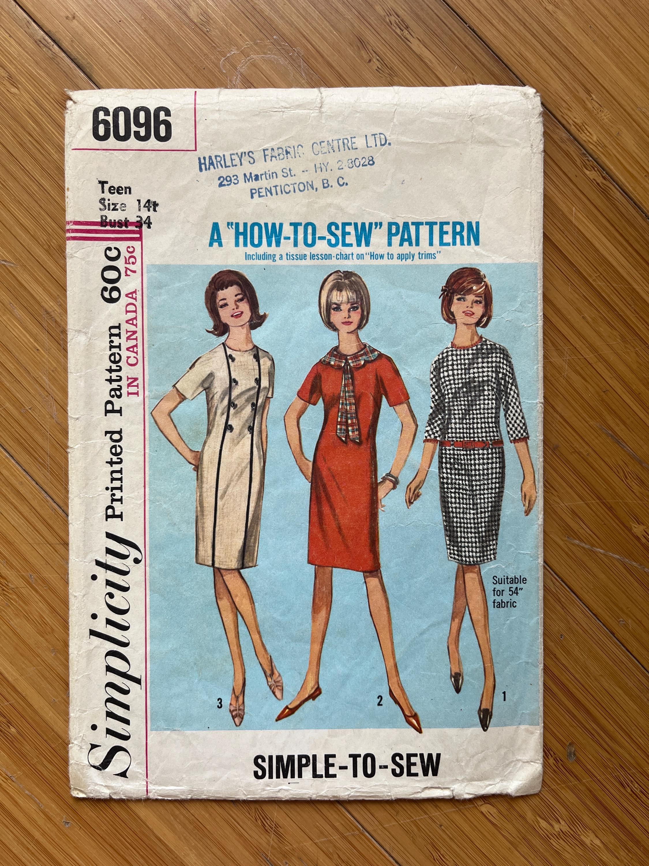 N6096 | New Look Sewing Pattern Misses' Dresses | New Look
