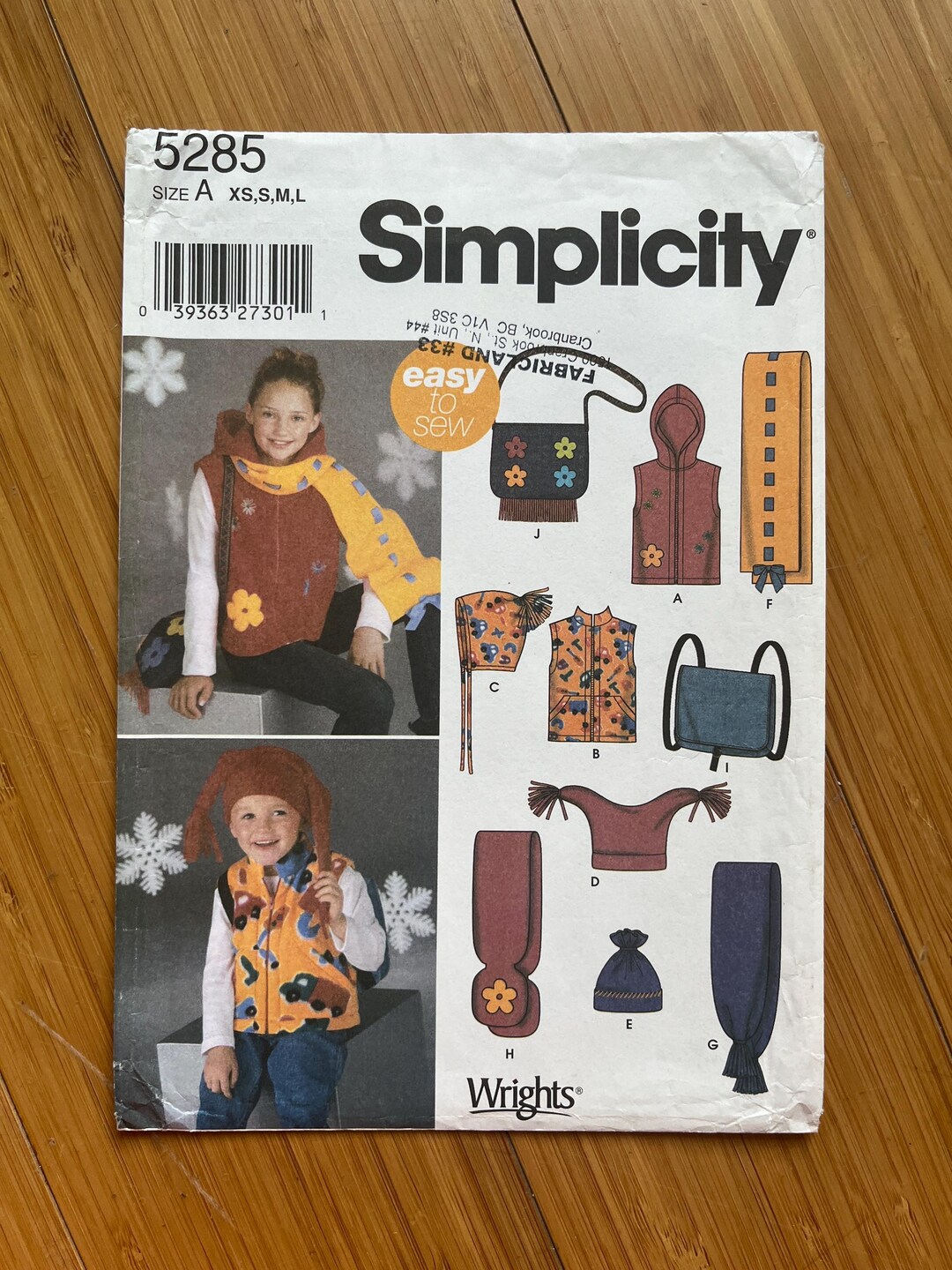 UNCUT 2003 Simplicity Pattern 5285. Size Xs, S, M, L - Etsy
