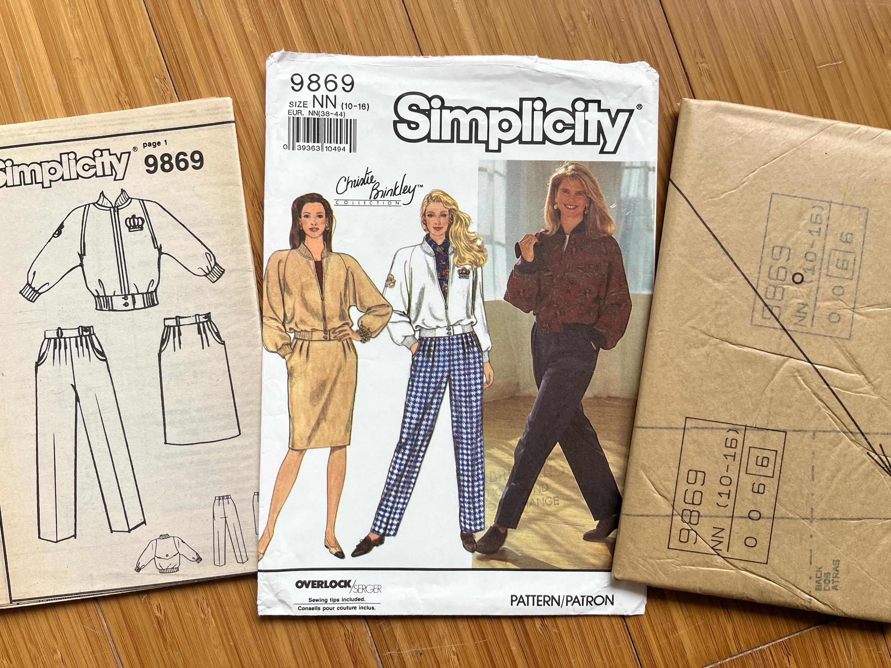 UNCUT 1990 Simplicity Pattern 9869. Size 10, 12, 14, 16 - Etsy Israel