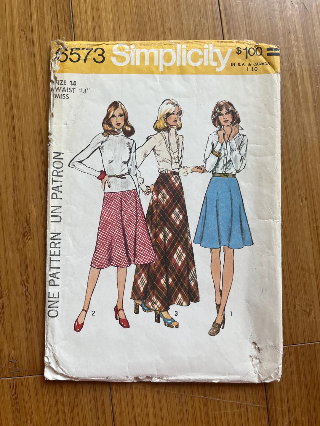 Simplicity 5473 Pattern 1974 Simplicity Pattern 6573. Size 14, Waist 28 - Etsy
