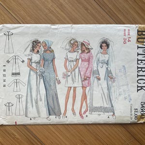 Butterick-patroon 5660 uit 1969. Maat 14, borst: 36 inch