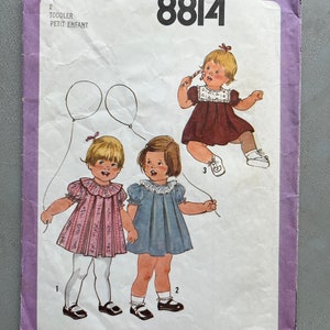 1978 Simplicity Pattern 8814. Size 2 Toddler