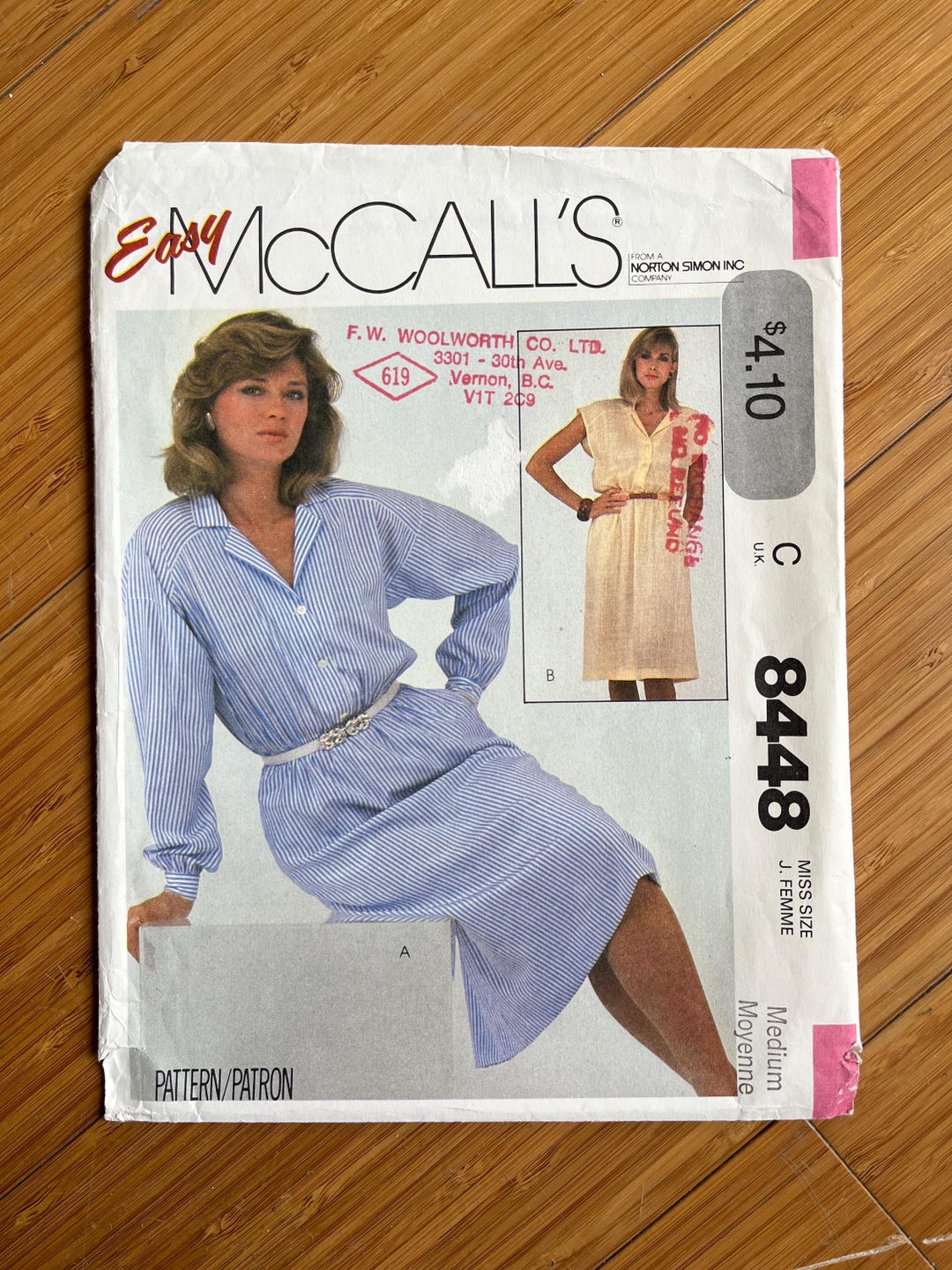 UNCUT 1983 Mccalls Pattern 8448, Size Medium (14 - 16) - Etsy