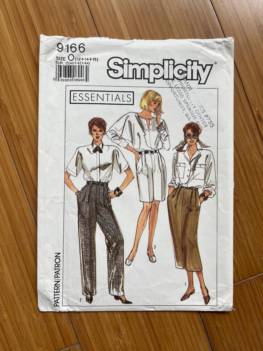 UNCUT 1989 Simplicity Pattern 9166. Size 12, 14, 16 - Etsy