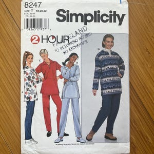 UNCUT 1998 Simplicity Pattern 8247. Size 18, 20, 22