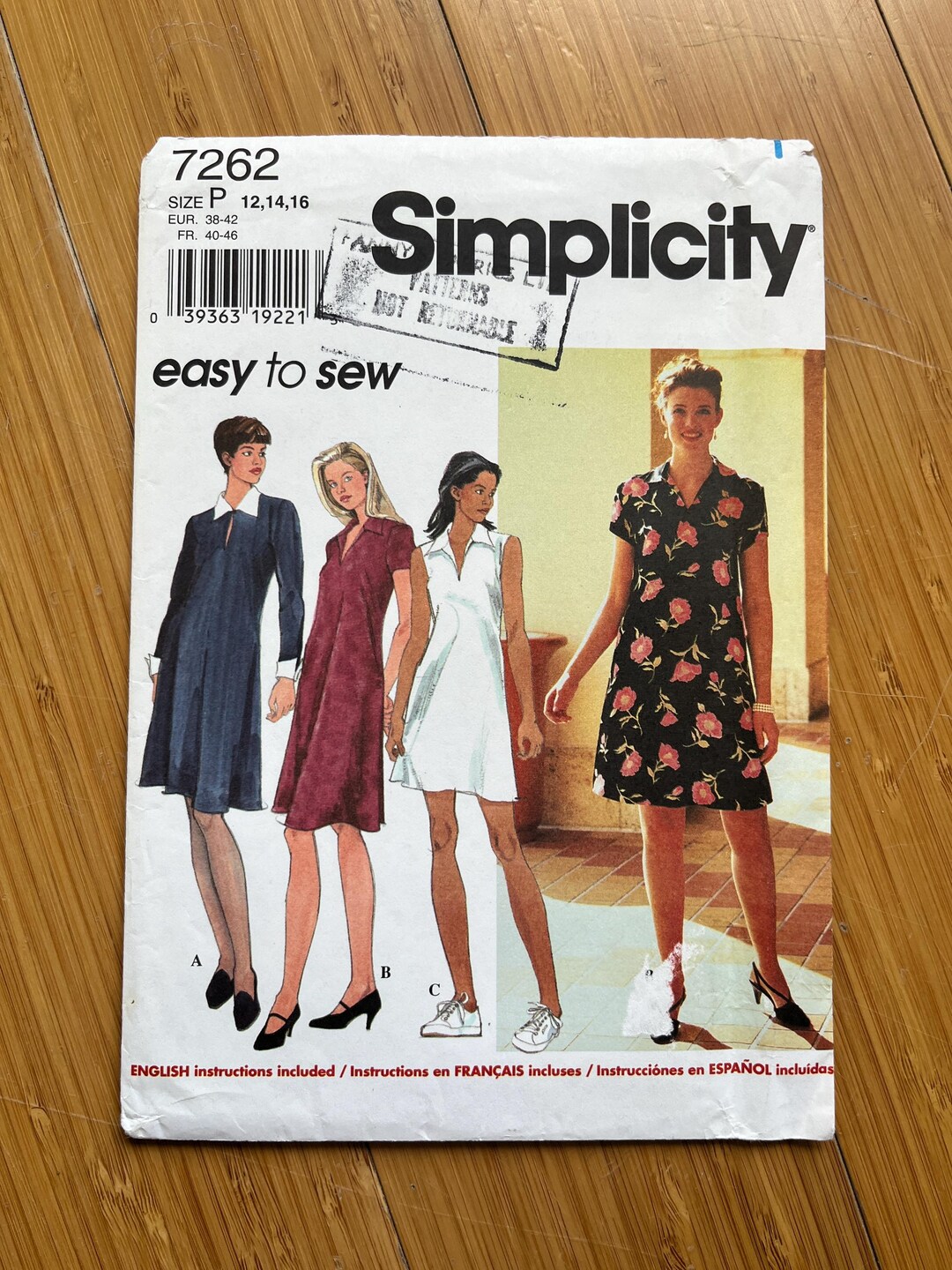 UNCUT 1996 Simplicity Pattern 7262. Size 12, 14, 16 - Etsy