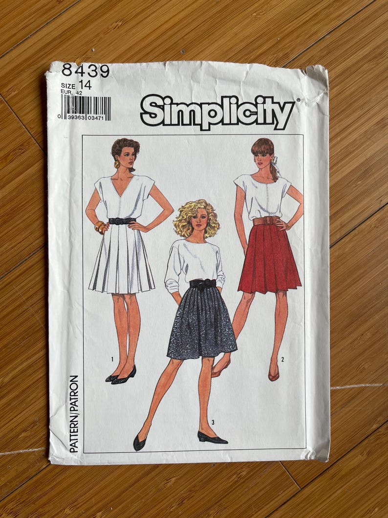 Pattern 8439 UNCUT 1987 Simplicity Pattern 8439. Size 14, Bust 28 - Etsy