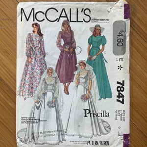 1981 McCalls Muster 7847, Größe 6, Brustumfang 30.5