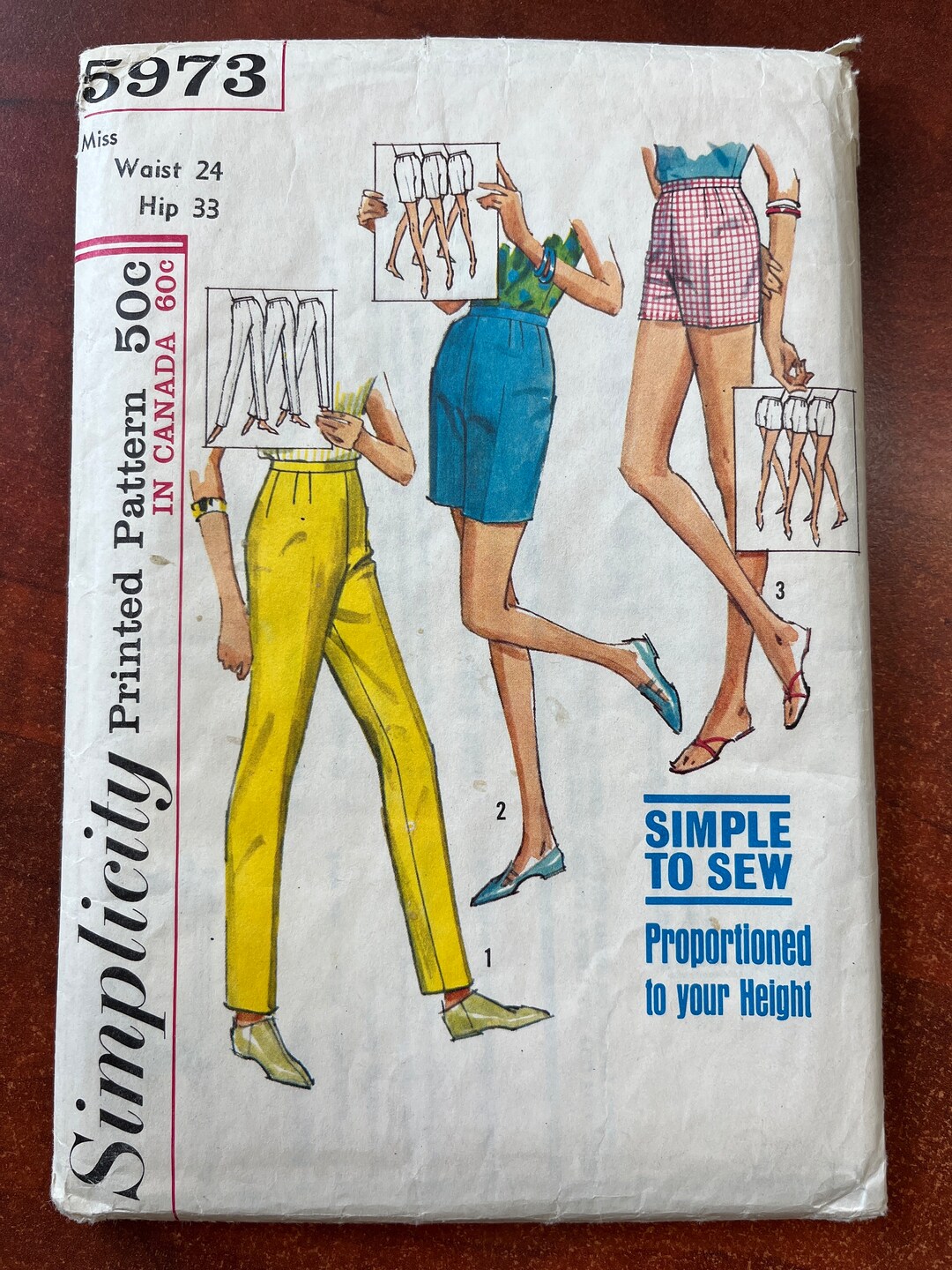 Simplicity 5473 Pattern UNCUT 1965 Simplicity Pattern 5973. Waist 24, Hips 33 - Etsy