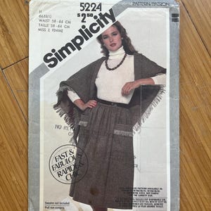 UNCUT 1981 Simplicity Pattern 5224. Size 6, 8, 10