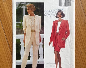 UNCUT 1992 Butterick Pattern 6194. Sizes 12, 14, 16