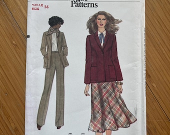 UNCUT 1978 Vogue Pattern 7185: Size 14, Bust 36