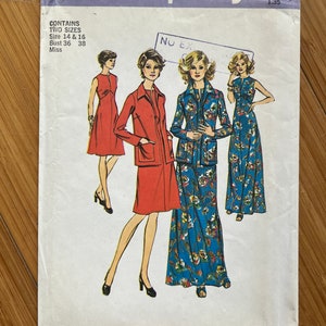 UNCUT 1974 Simplicity Pattern 6559. Size 14 16, Bust 36 38 - Etsy ...