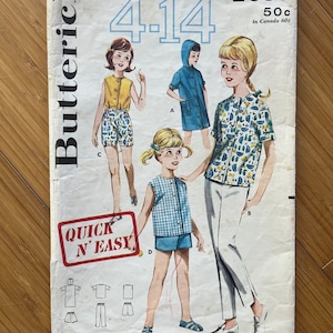 1963 Butterick-Schnittmuster 2689, Größe 14, Büste 32